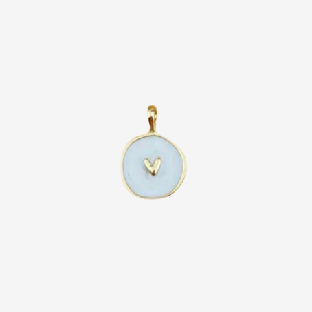 Golden Love Circle Charm