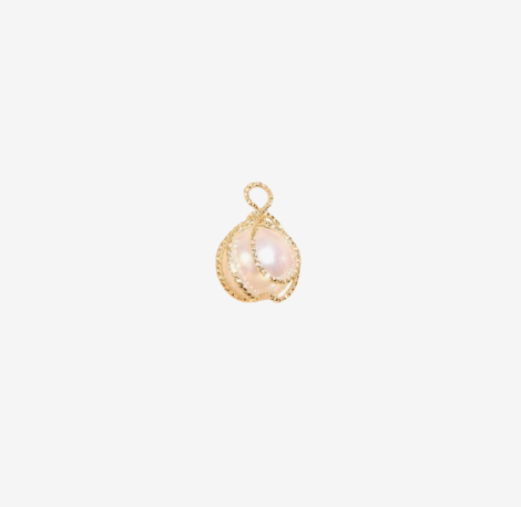 Golden Embrace Pearl Charm